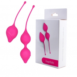 Set 2pcs Kegel Balls Silicone Rose Red