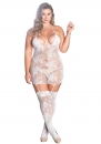  Leg Avenue Strappy suspender bodystocking White XL 