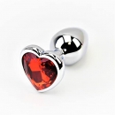    Silver Diamonds "Red Heart" L 9cm 