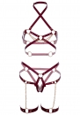  Set   "Harness bra top with garter" 